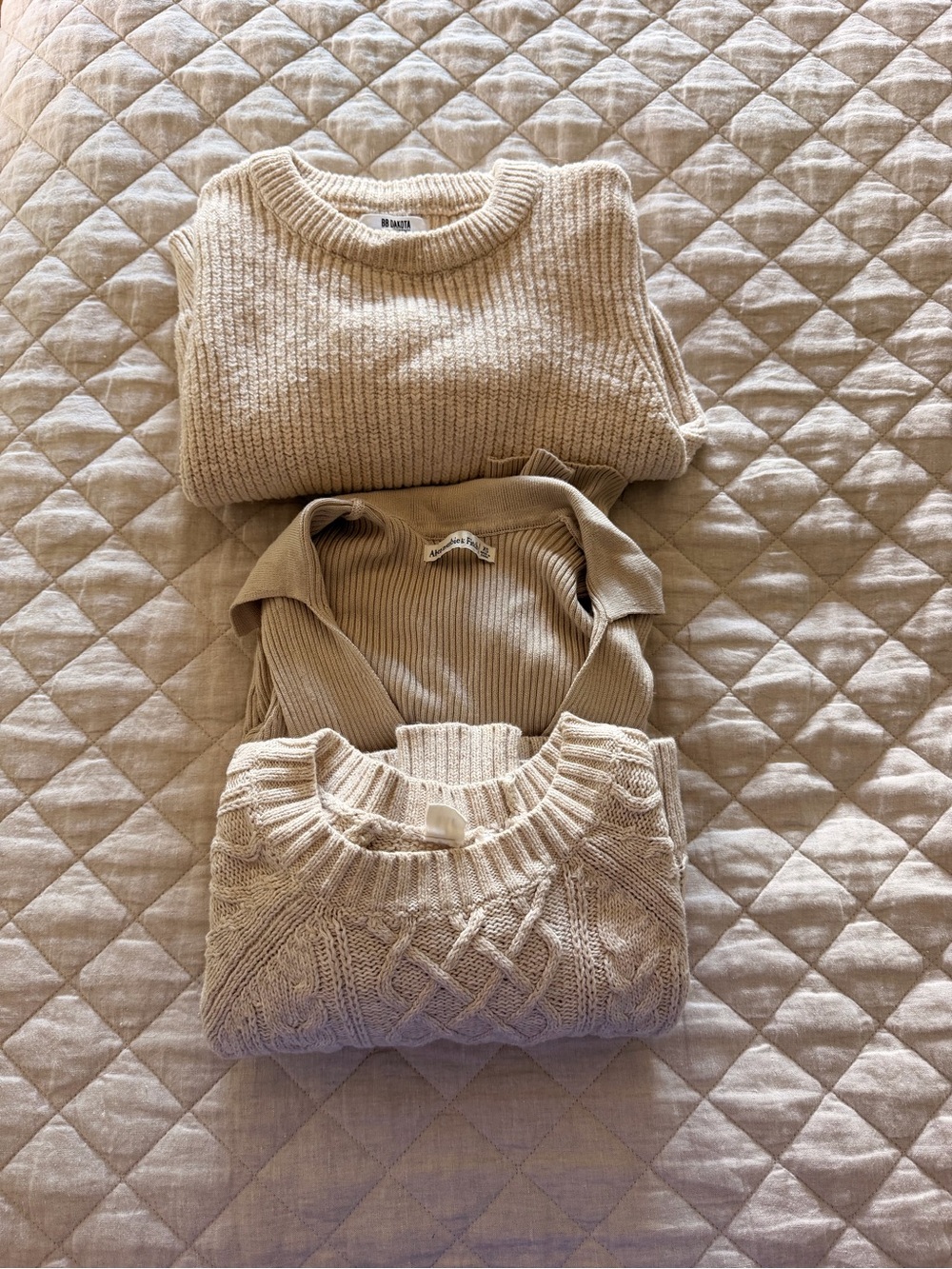 BB Dakota by Steve Madden, A&F, and Gap Neutral Sweater Bundle